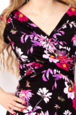 Wickeloptik in Kleid Felica, SpringFlowerBlack