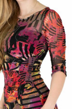 Meshkleid Gloria GraficColours SideDetail