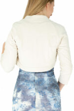 Bolero Nele VelvetCream mit Kleid Gloria CloudySky Rückenansicht