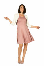 Bolero Nele VelvetCream mit Kleid Sabina Vorderansicht