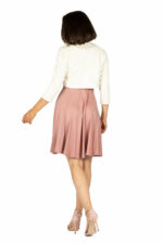 Bolero Nele VelvetCream mit Kleid Sabina Rückenansicht